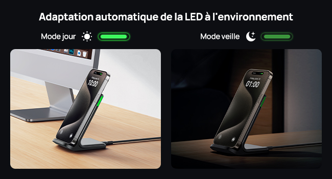 Chargeur Induction Stand 15W Wireless Charge Rapide